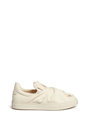Main View - Click To Enlarge - PORTS 1961 - Frayed twist bow skate slip-ons