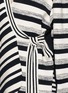 Detail View - Click To Enlarge - PORTS 1961 - Variegated stripe silk blend knit sash tie jacket