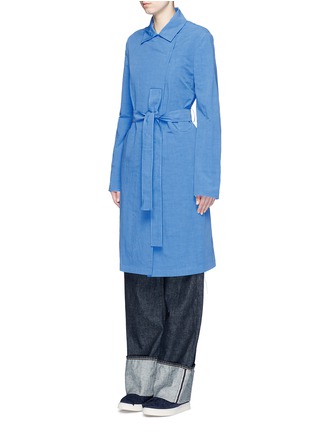 Front View - Click To Enlarge - PORTS 1961 - Cotton-linen-cupro sash coat