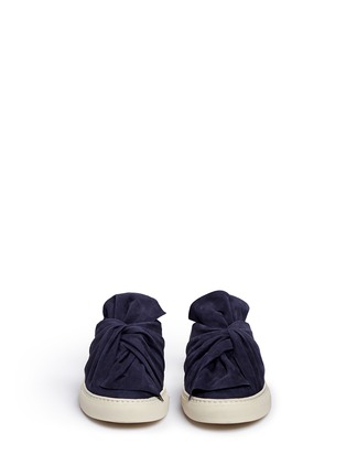 Front View - Click To Enlarge - PORTS 1961 - Twist bow suede slide skate slip-ons