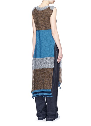 Back View - Click To Enlarge - PORTS 1961 - Colourblock mix knit dress