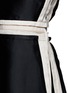 Detail View - Click To Enlarge - LANVIN - Ribbon trim tech satin dress