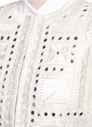 Detail View - Click To Enlarge - ALICE & OLIVIA - 'Kidman' embellished Aztec embroidery jacket