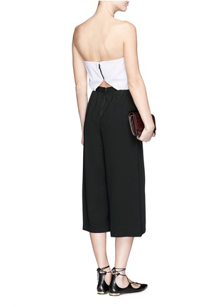 Figure View - Click To Enlarge - ALICE & OLIVIA - 'Lucie' colourblock strapless culotte jumpsuit
