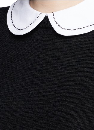 Detail View - Click To Enlarge - ALICE & OLIVIA - 'Porla' detachable Peter Pan collar sweater