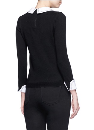 Back View - Click To Enlarge - ALICE & OLIVIA - 'Porla' detachable Peter Pan collar sweater