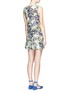 Back View - Click To Enlarge - ALICE & OLIVIA - 'Brook' floral print drop waist dress