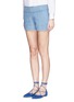 Front View - Click To Enlarge - ALICE & OLIVIA - 'Cady' chambray shorts