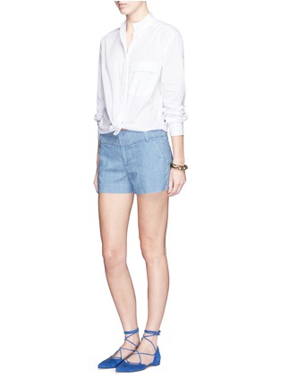 Figure View - Click To Enlarge - ALICE & OLIVIA - 'Cady' chambray shorts