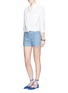 Figure View - Click To Enlarge - ALICE & OLIVIA - 'Cady' chambray shorts