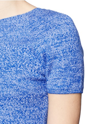 Detail View - Click To Enlarge - ALICE & OLIVIA - 'Solange' herringbone knit cropped sweater