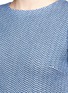 Detail View - Click To Enlarge - ALICE & OLIVIA - Sarina' chevron stripe cotton-linen cropped top