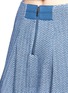 Detail View - Click To Enlarge - ALICE & OLIVIA - 'Sibel' chevron stripe cotton-linen skirt