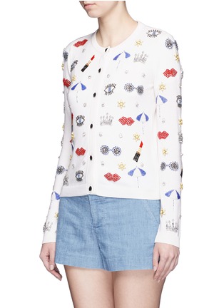 Front View - Click To Enlarge - ALICE & OLIVIA - 'Kelsie' bead embroidery cardigan