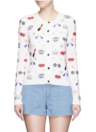 Main View - Click To Enlarge - ALICE & OLIVIA - 'Kelsie' bead embroidery cardigan
