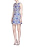 Figure View - Click To Enlarge - ALICE & OLIVIA - 'Carrie' damask jacquard dress