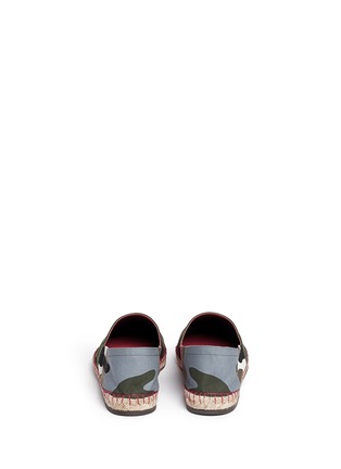 Back View - Click To Enlarge - VALENTINO GARAVANI - Camouflage print patchwork espadrilles