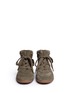 Front View - Click To Enlarge - ISABEL MARANT ÉTOILE - 'Bobby' perforated nubuck leather concealed wedge sneakers