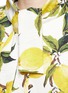 Detail View - Click To Enlarge - - - Lemon print brocade pleat back coat
