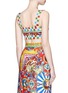 Back View - Click To Enlarge - - - Sicilian Carretto print floral brocade bralet top
