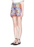 Front View - Click To Enlarge - - - Carretto print poplin shorts