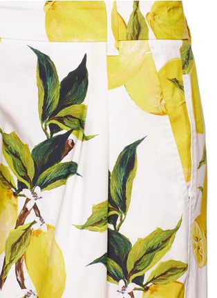 Detail View - Click To Enlarge - - - Lemon print poplin shorts