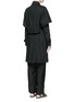 Back View - Click To Enlarge - BALENCIAGA - Cape back cotton twill trench coat