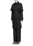Front View - Click To Enlarge - BALENCIAGA - Cape back cotton twill trench coat