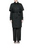 Main View - Click To Enlarge - BALENCIAGA - Cape back cotton twill trench coat