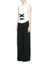 Figure View - Click To Enlarge - BALENCIAGA - Lace-up front crepe tank top