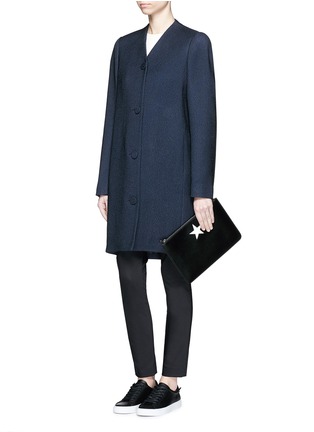 Figure View - Click To Enlarge - BALENCIAGA - Cotton serge cocoon coat