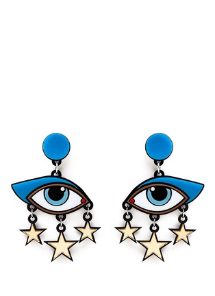 Main View - Click To Enlarge - YAZBUKEY - 'Bette Davis Eyes' Plexiglas clip earrings