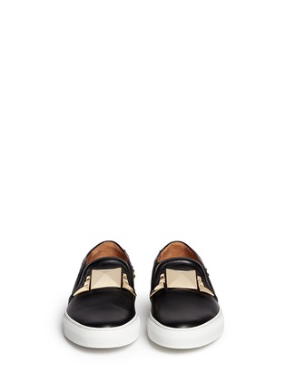Figure View - Click To Enlarge - GIVENCHY - Giant stud leather skate slip-ons
