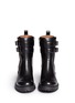 Figure View - Click To Enlarge - GIVENCHY - Double buckle strap leather combat boots