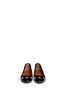 Figure View - Click To Enlarge - GIVENCHY - Star stud whipstitch patent leather ballerina flats