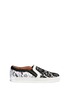 Main View - Click To Enlarge - GIVENCHY - HDG contrast lace leather skate slip-ons