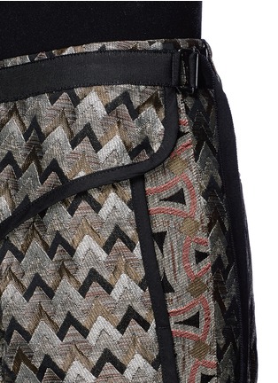 Detail View - Click To Enlarge - DRIES VAN NOTEN - Zigzag jacquard harem pants