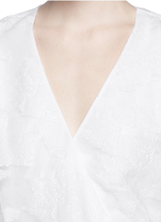 Detail View - Click To Enlarge - PRABAL GURUNG - Wrap front fil coupé kimono top
