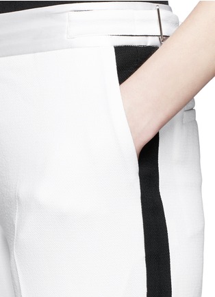 Detail View - Click To Enlarge - PRABAL GURUNG - Tuxedo stripe crepe pants