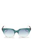 Main View - Click To Enlarge - SHERIFF & CHERRY - 'G11' crystal polished ombré acetate sunglasses