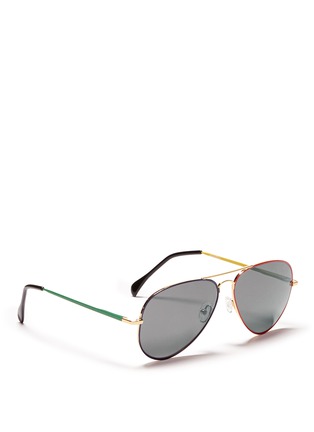 Figure View - Click To Enlarge - SHERIFF & CHERRY - 'G008' multicolour metal aviator sunglasses