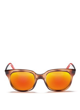 Main View - Click To Enlarge - SHERIFF & CHERRY - 'G11' crystal polished acetate colourblock sunglasses