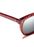 Detail View - Click To Enlarge - SHERIFF & CHERRY - 'G11' leopard print crystal polished acetate sunglasses