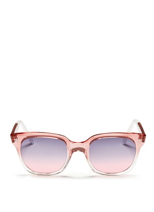 Main View - Click To Enlarge - SHERIFF & CHERRY - 'G11' crystal polished ombré acetate sunglasses
