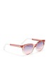 Figure View - Click To Enlarge - SHERIFF & CHERRY - 'G11' crystal polished ombré acetate sunglasses