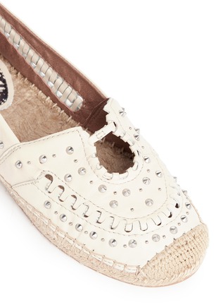 Detail View - Click To Enlarge - SAM EDELMAN - 'Liam' pyramid stud leather espadrilles