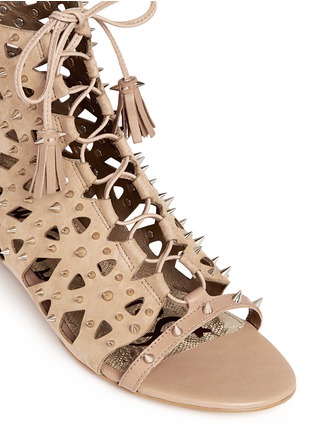 Detail View - Click To Enlarge - SAM EDELMAN - 'Daphnie' stud cutout suede sandals