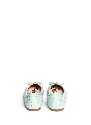 Back View - Click To Enlarge - SAM EDELMAN - 'Frankie' stud leather ballerinas