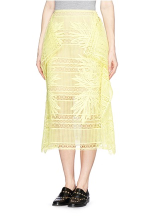 Front View - Click To Enlarge - ERDEM - 'Ama' greenhouse guipure lace skirt