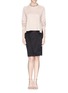 Figure View - Click To Enlarge - ST. JOHN - Floral guipure lace pencil skirt